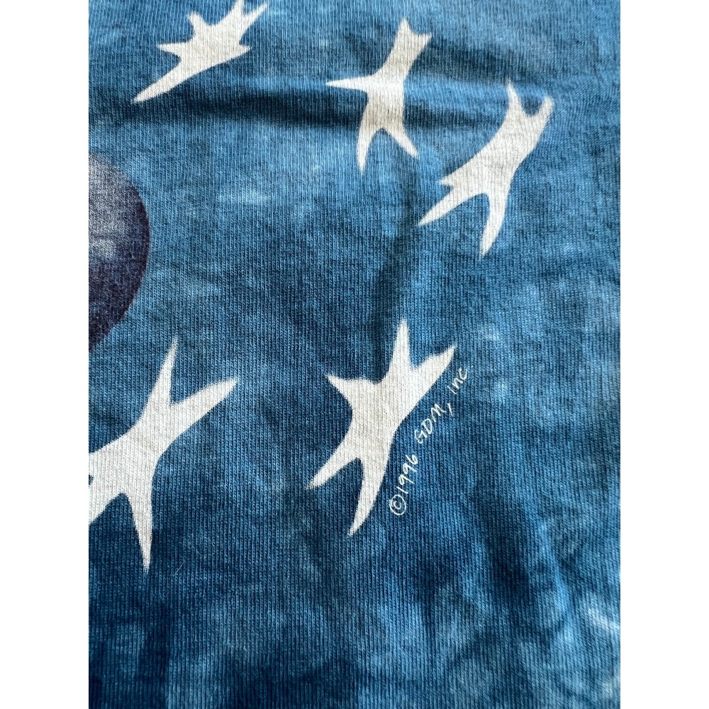 Vintage Liquid Blue 1996 Further Festival Blue Tie Dye T Shirt Size XL - Picture 3 of 12